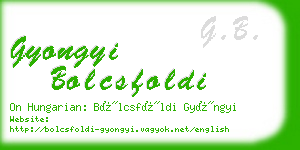 gyongyi bolcsfoldi business card